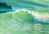 Wave Watercolor painting